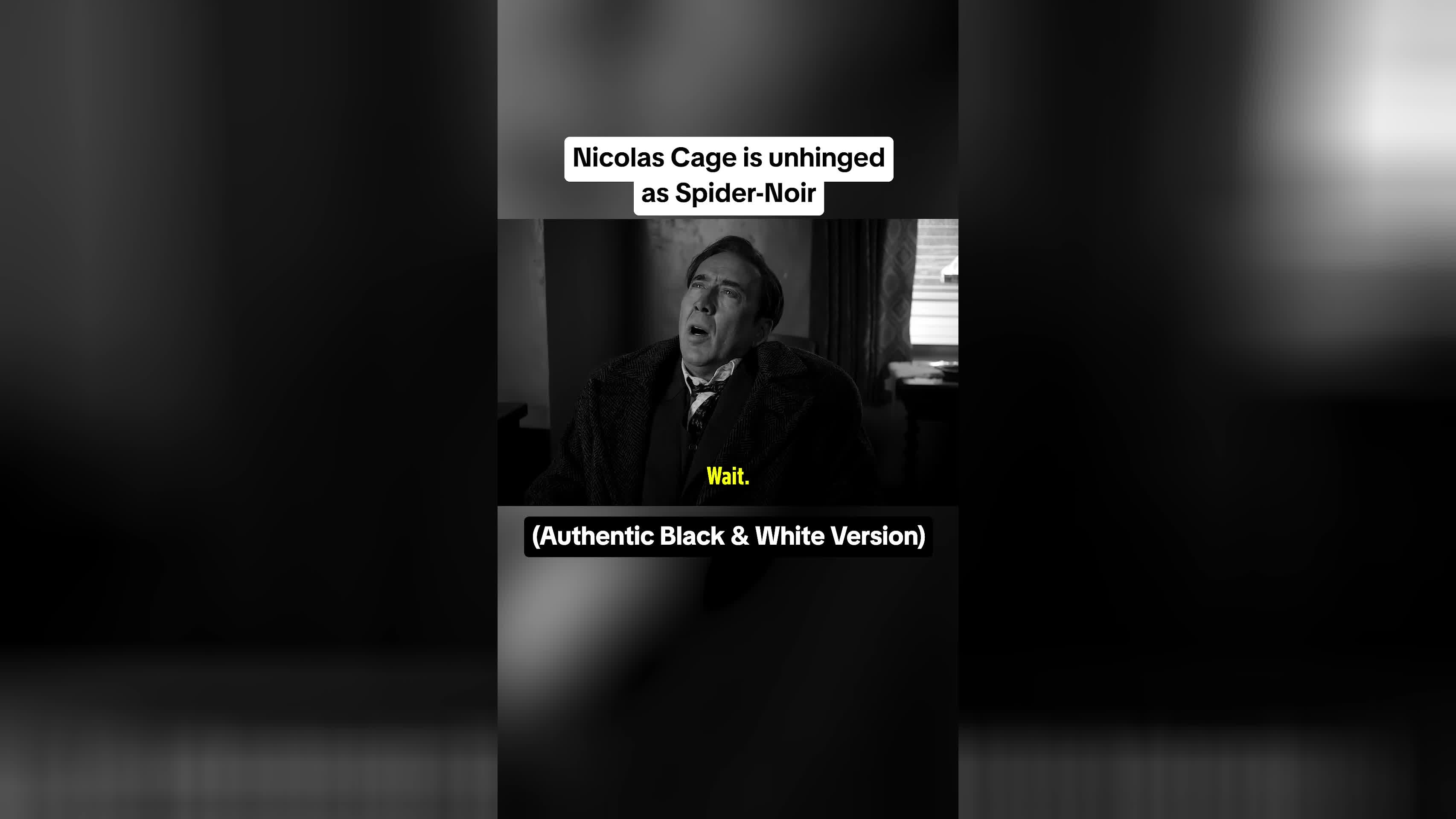 With no power comes no responsibility. Nicolas Cage is the titular Spider-Noir i