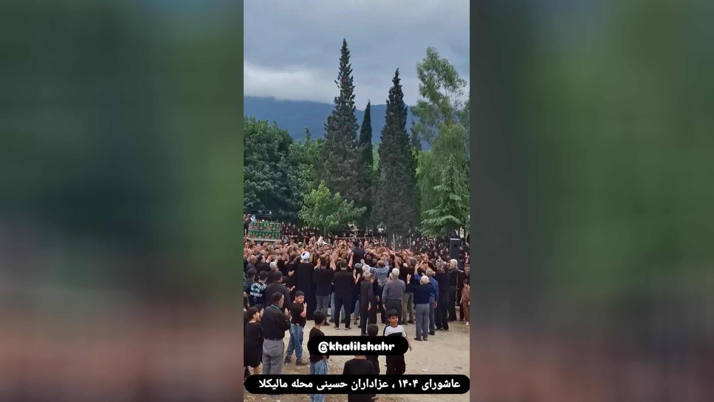مراسم عزاداری جوانان محله مالیکلا در مزار حسنرضای خلیلشهر
