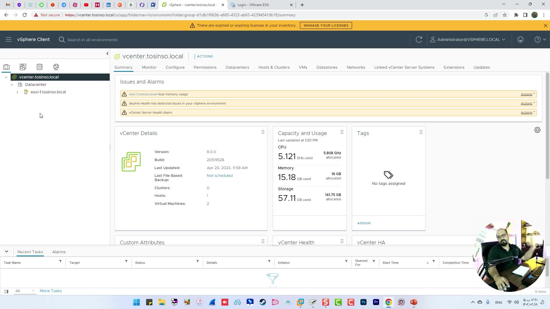 آموزش اضافه کردن ESXi و vCenter به ویم بکاپ