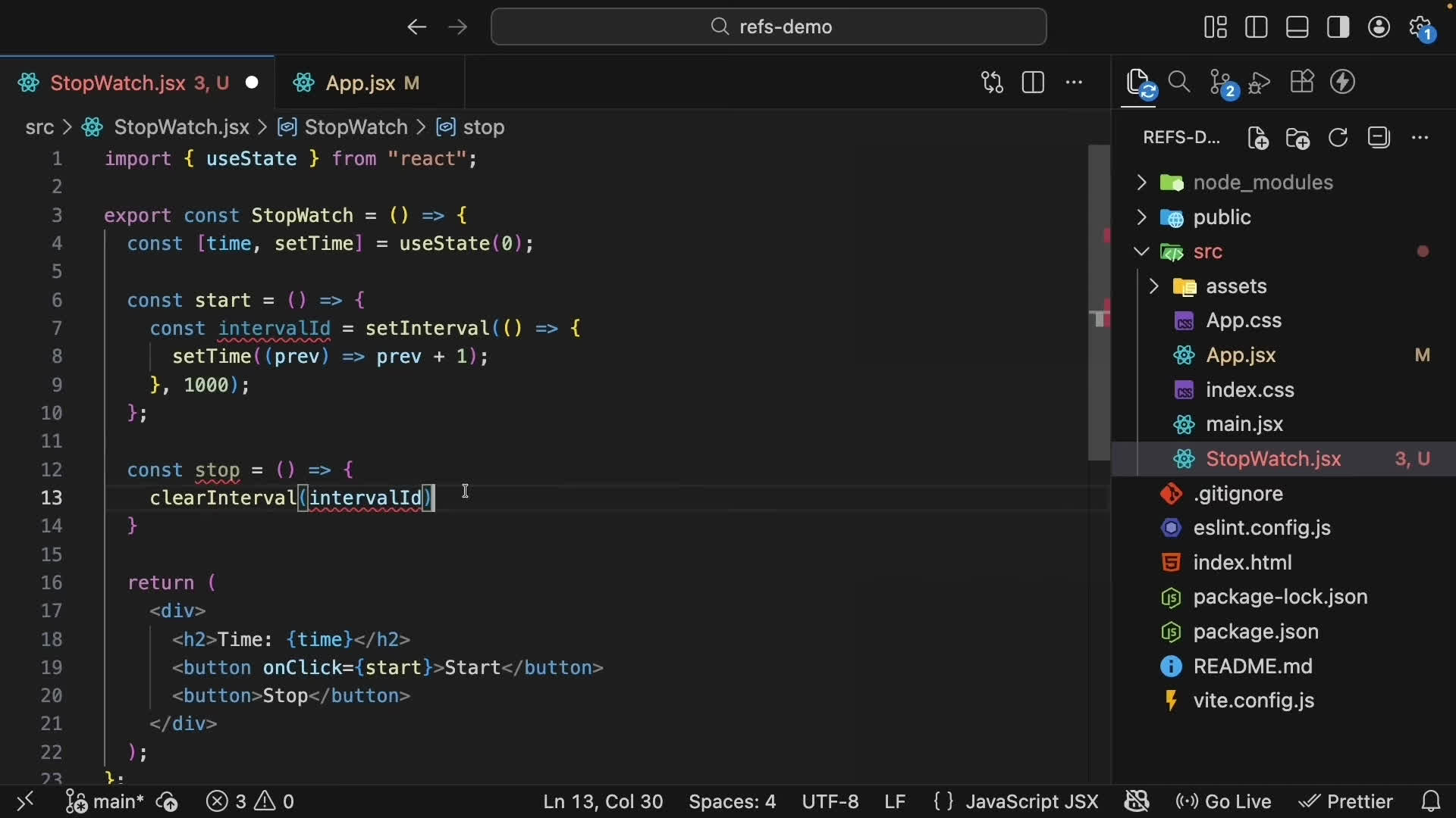 React 19 Tutorial - 37 - Refs and useRef Hook