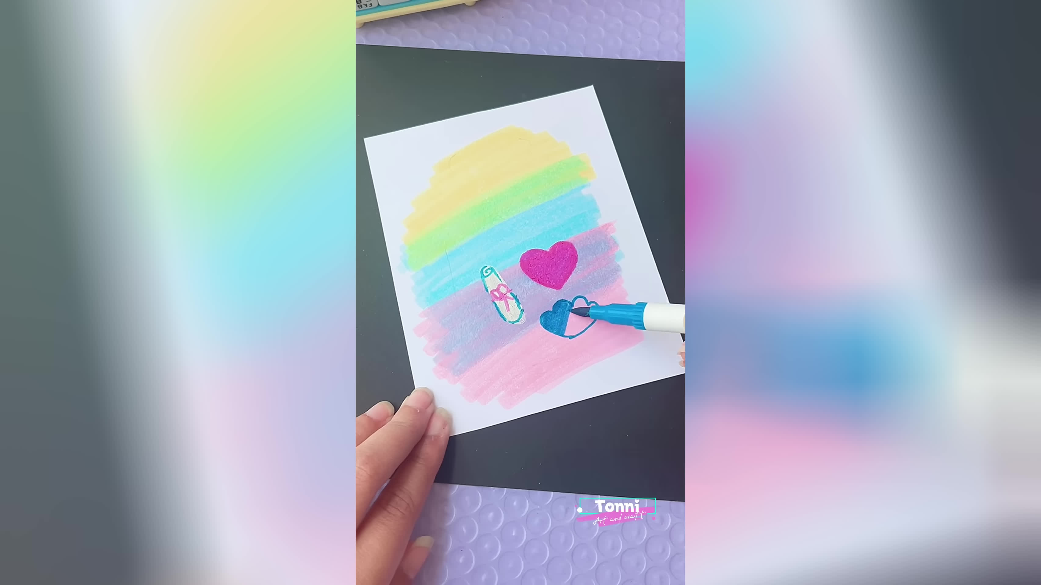 DIY ￼Cute notebook with water 💦 tonniartandcraft love craft art diy