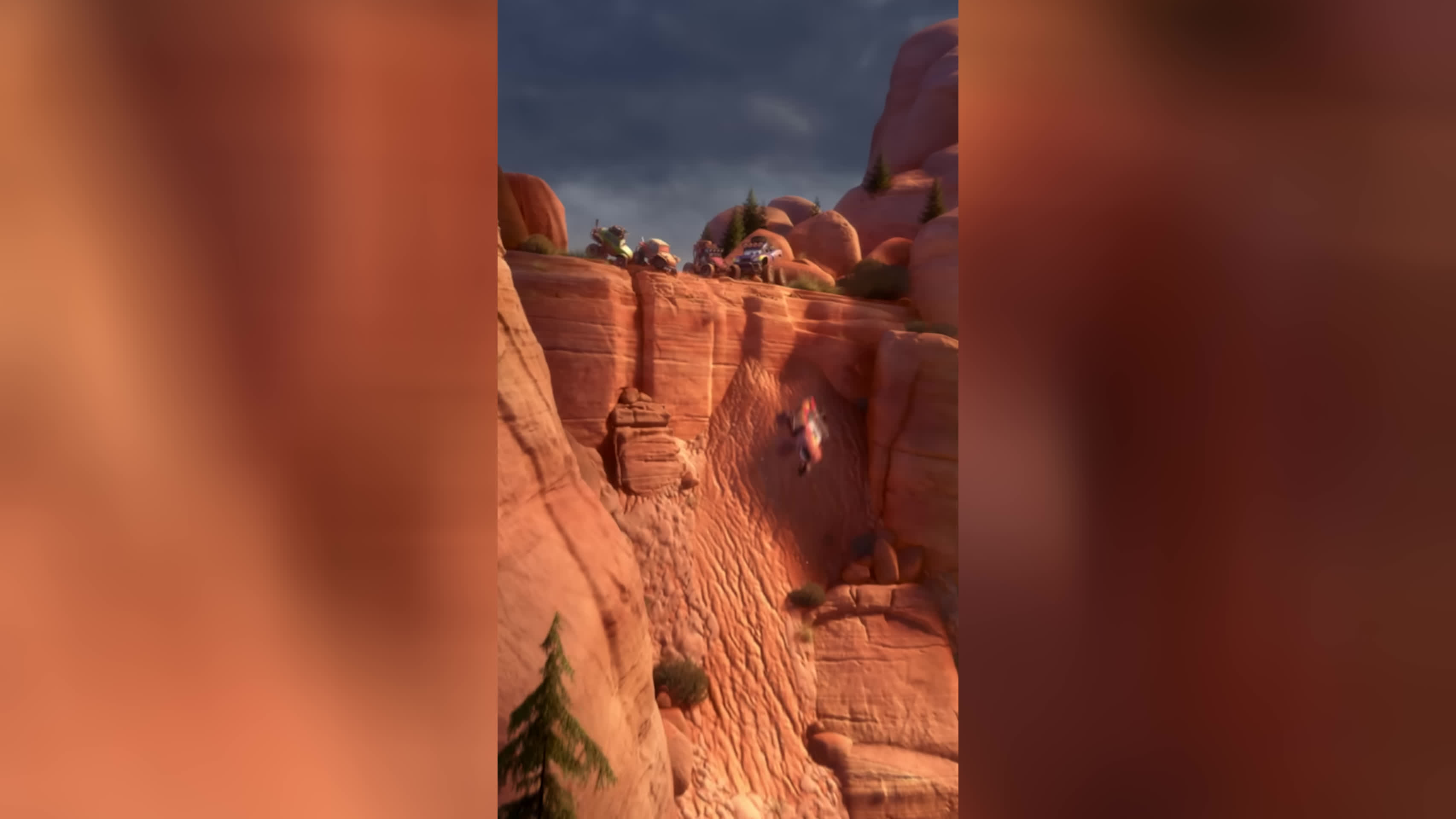 Lightning McQueen & the other cars fall off a cliff! 😱 | Pixar Cars | Disney Jr