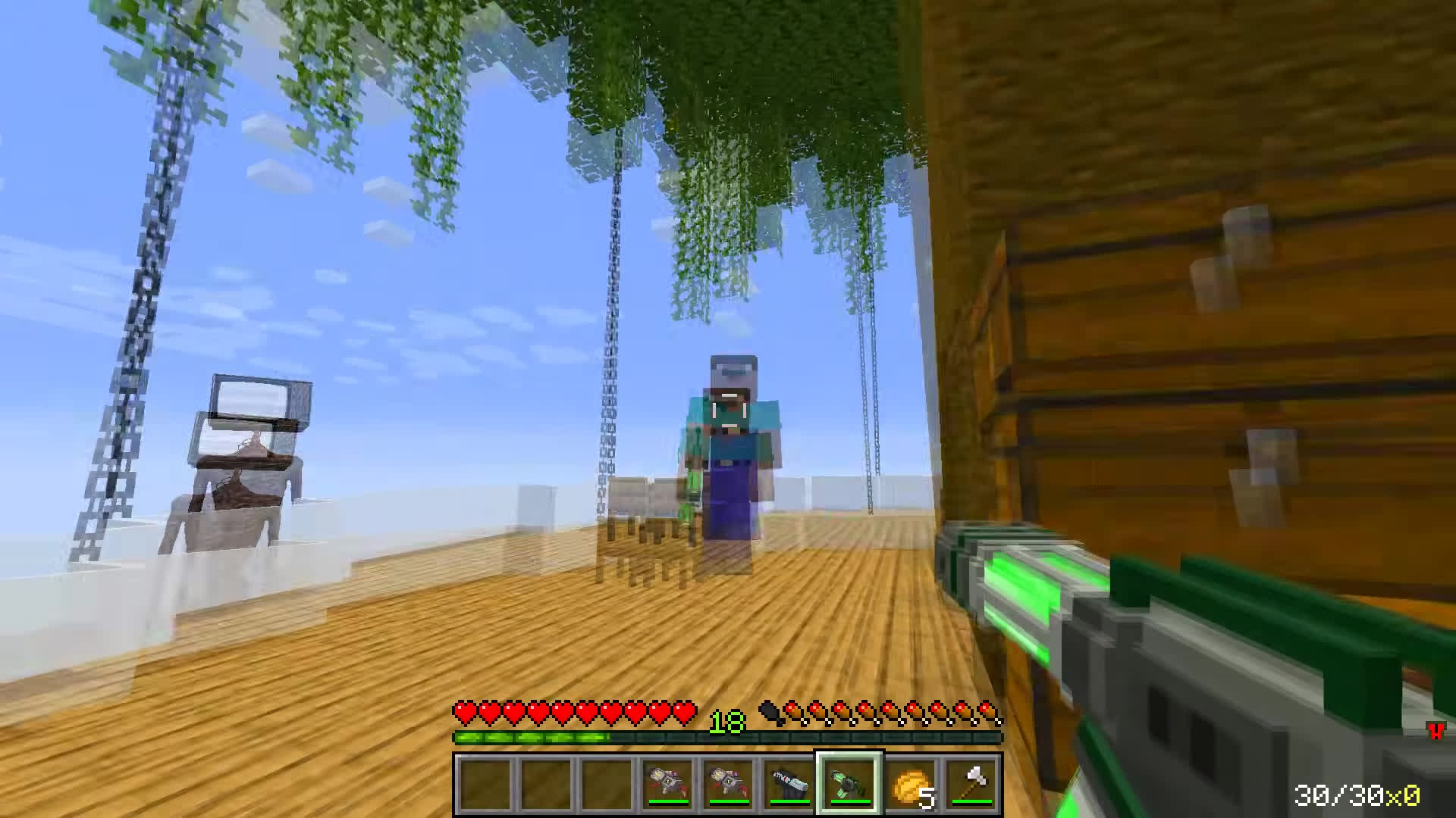SURVIVING FROM TRAFFIC HEAD, TV HEAD AND SIREN HEAD in Minecraft - Gameplay