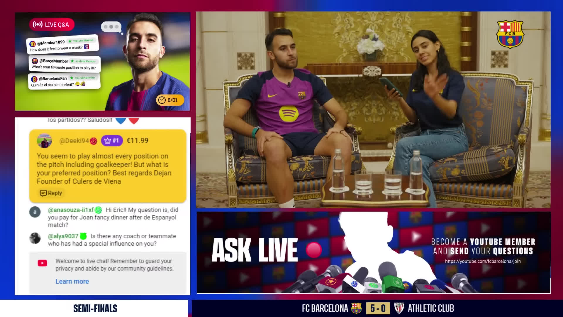 🔴💬 LIVE Q&A | YOU ASK, ERIC GARCIA ANSWERS! (MEMBERS EXCLUSIVE QUESTIONS) | FC