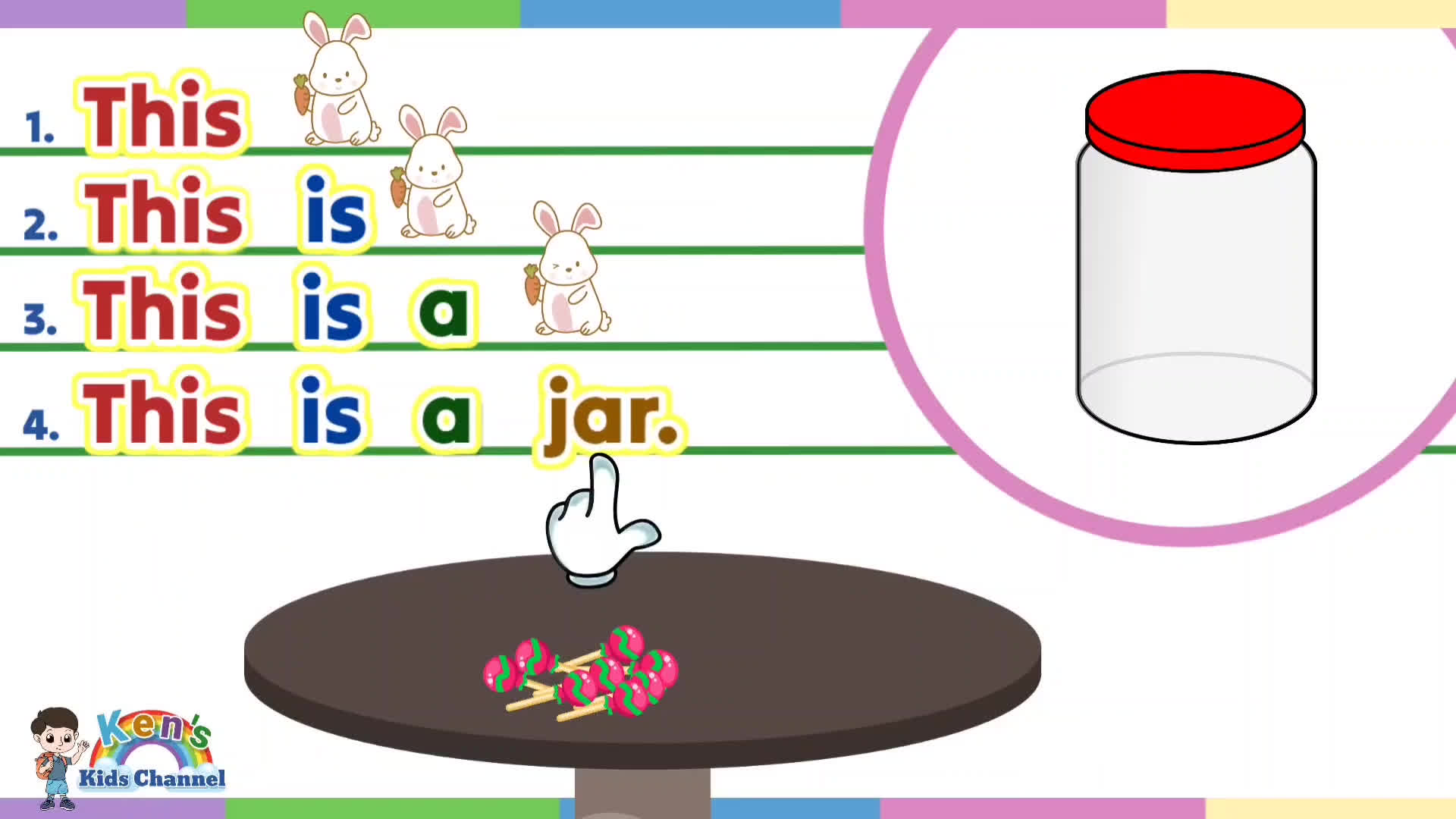 Learn to Read a Sentence "This is a Jar" | English Reading Lesson for Nursery an