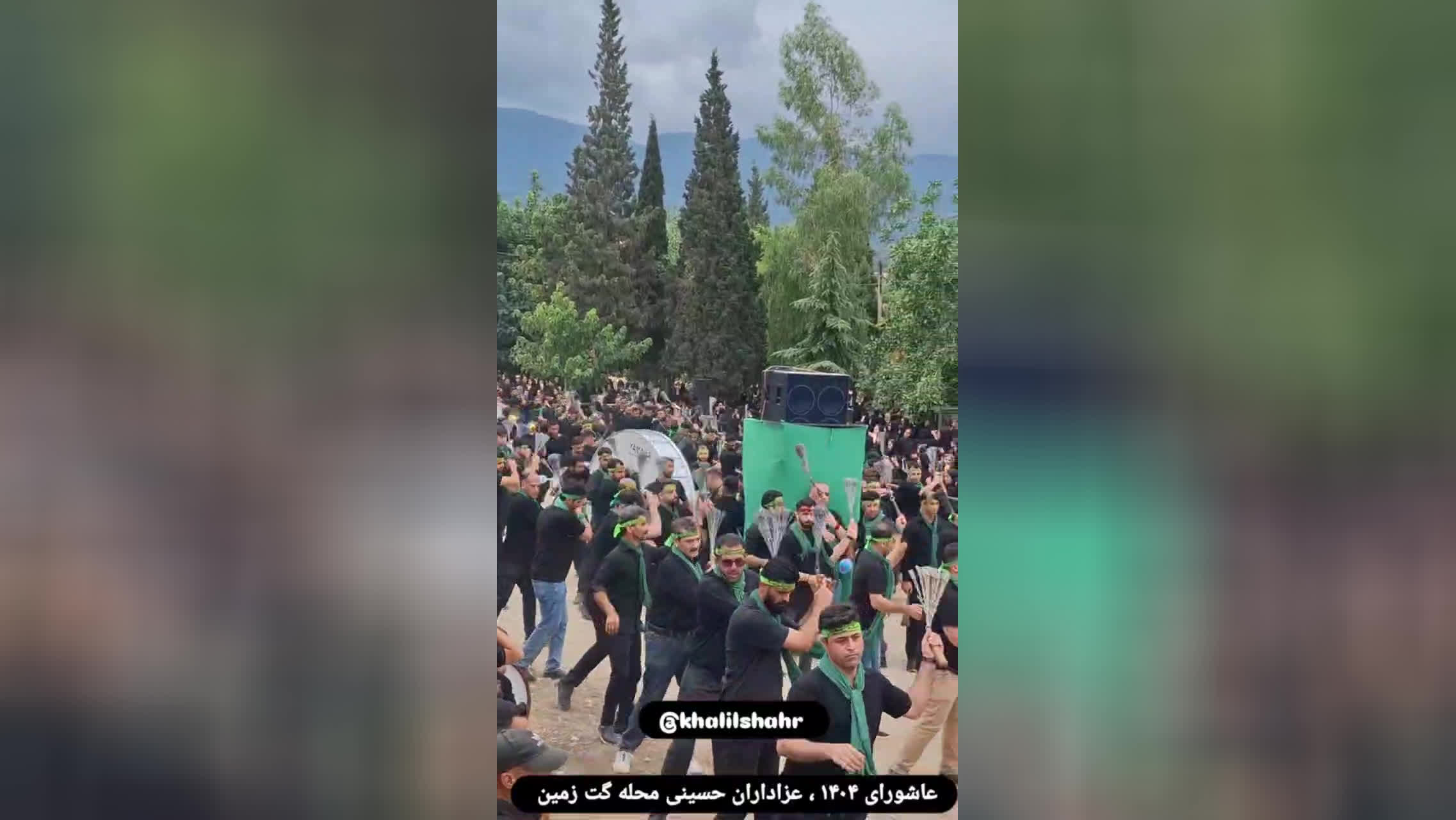 حضور جوانان گت‌زمین در مزارحسن‌رضای خلیل‌شهر