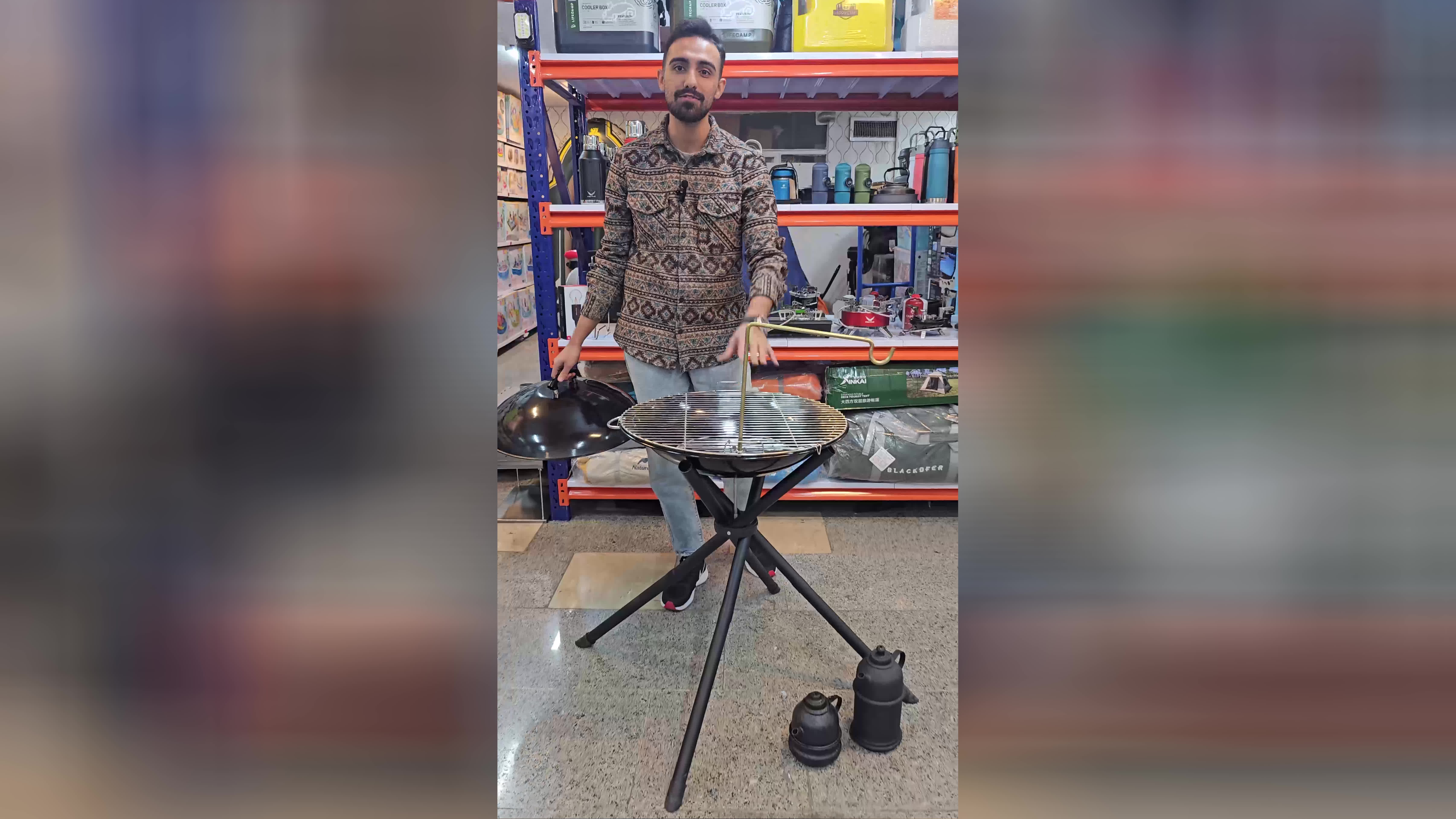 باربیکیو سفری ذغالی + هدیه ویژه